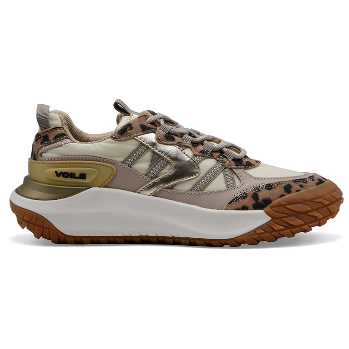 Voile Blanche Sneakers Donna CLUB ACT 2 W. Beige E Leopardato