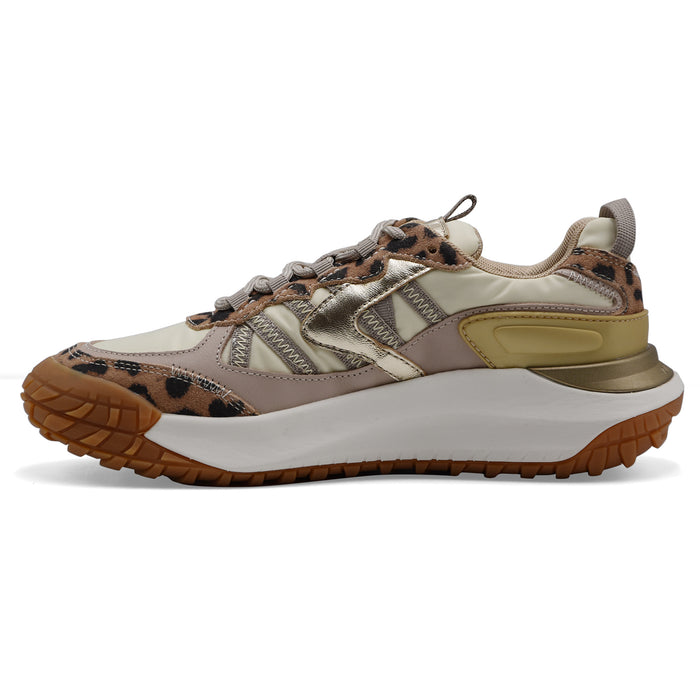 Voile Blanche Sneakers Donna CLUB ACT 2 W. Beige E Leopardato