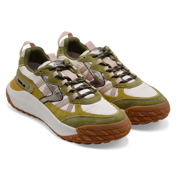 Sneakers Voile Blanche Club Act 2 Donna Verde Oliva Multicolor