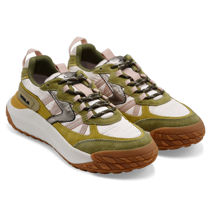 Sneakers Voile Blanche Club Act 2 Donna Verde Oliva Multicolor