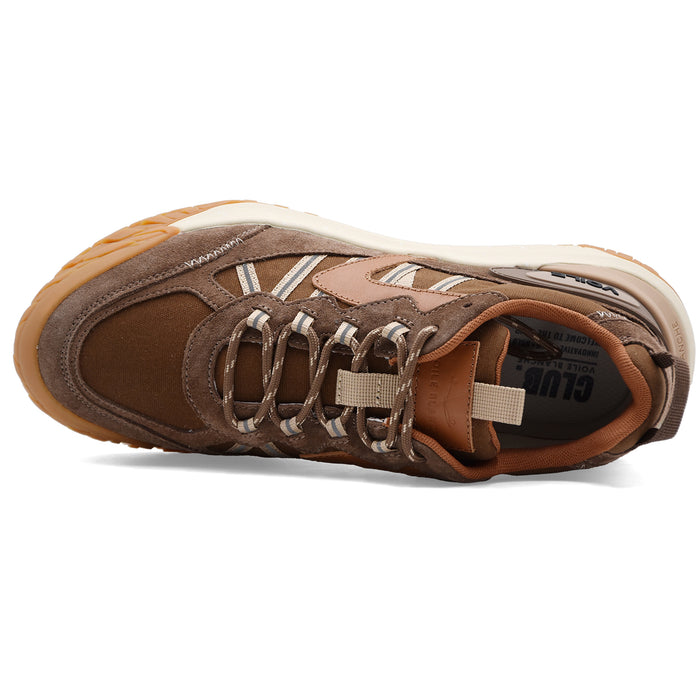 Sneakers Voile Blanche Club Act 2 Uomo In Marrone Cioccolato