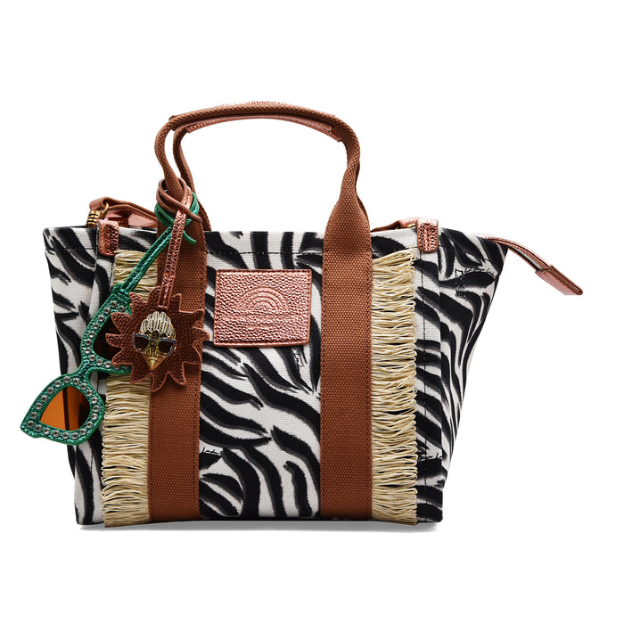 Borsa Kurt Geiger Donna SOUTHBANK SM SHOPPER In Tessuto Zebrato