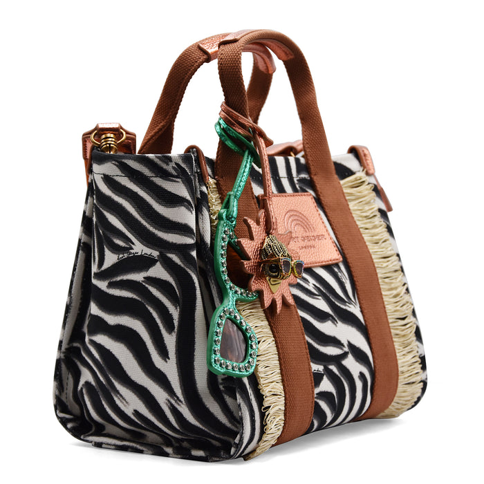 Borsa Kurt Geiger Donna SOUTHBANK SM SHOPPER In Tessuto Zebrato