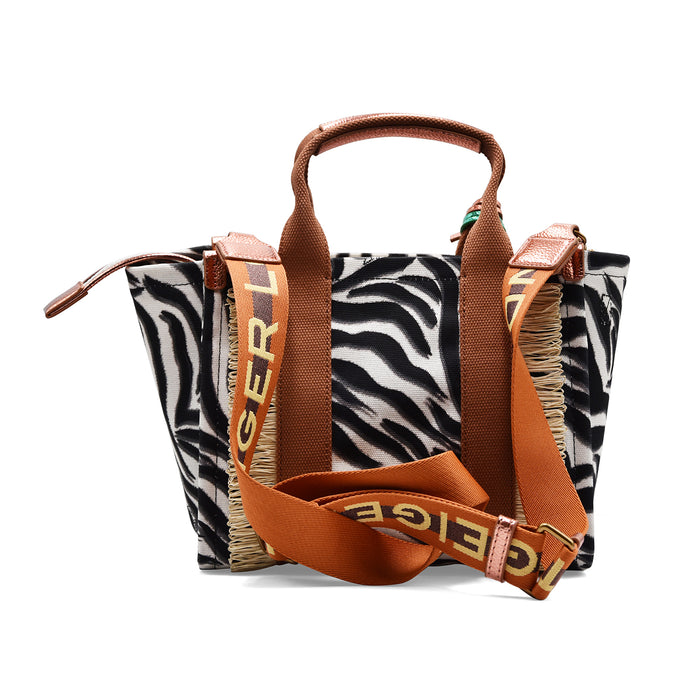 Borsa Kurt Geiger Donna SOUTHBANK SM SHOPPER In Tessuto Zebrato