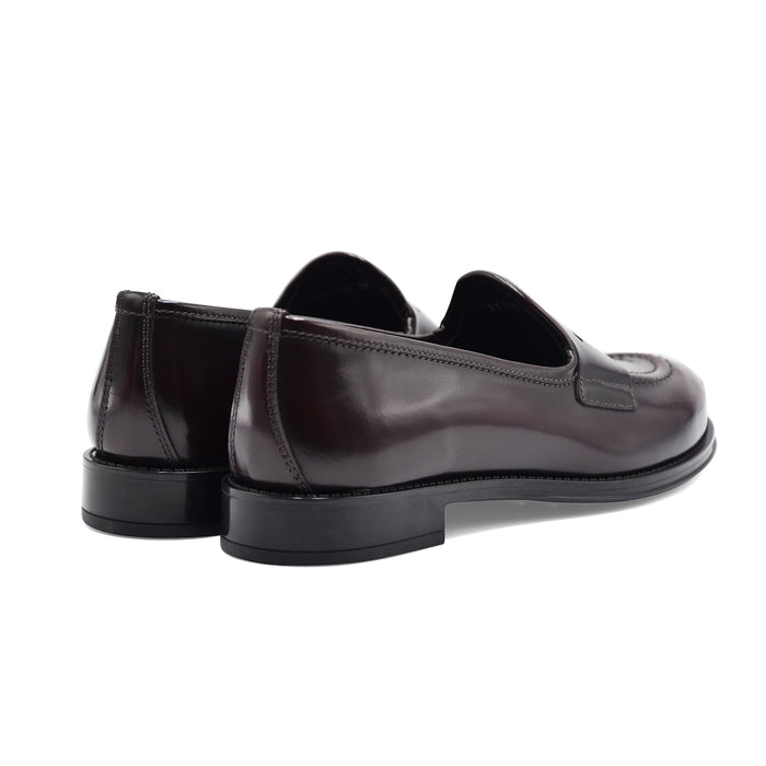 Mocassini Riccardo P. Donna Pelle Bordeaux Suola In Gomma Nera