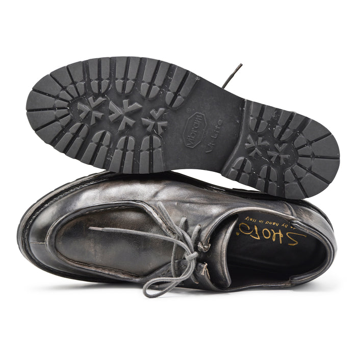 Allacciate Shoto Uomo 2445 Pelle Piombo Modello Stile Norvegese