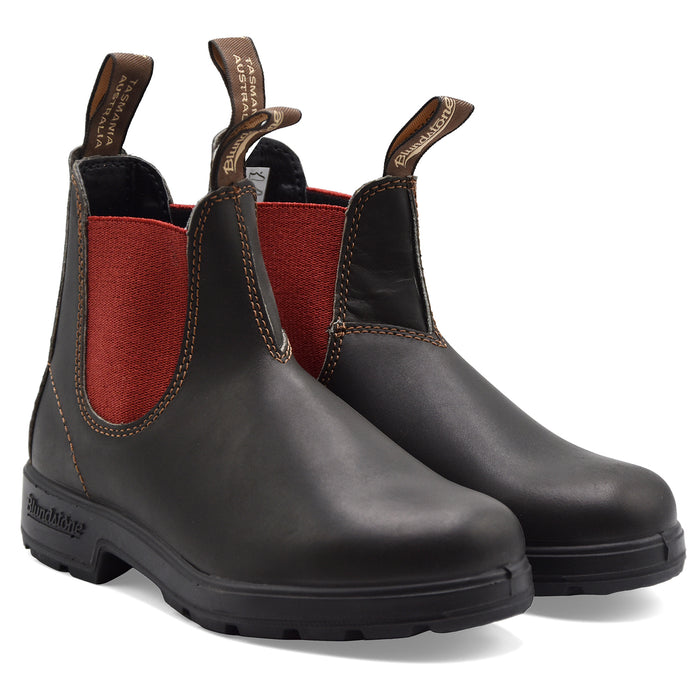 Blundstone Stivaletti Donna 2500 Pelle Marrone Elastici Rossi
