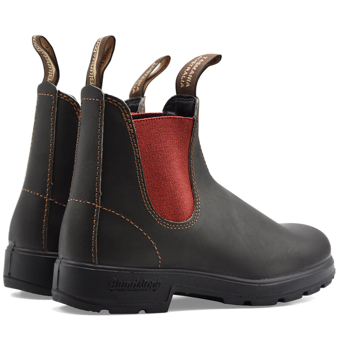 Blundstone Stivaletti Donna 2500 Pelle Marrone Elastici Rossi