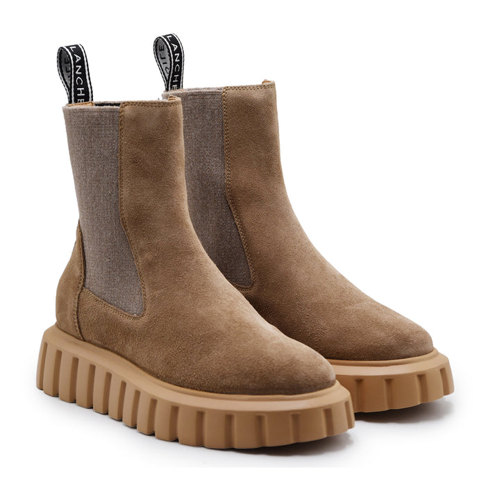 Stivaletti Chelsea Voile Blanche Grenelle Donna Marrone Chiaro