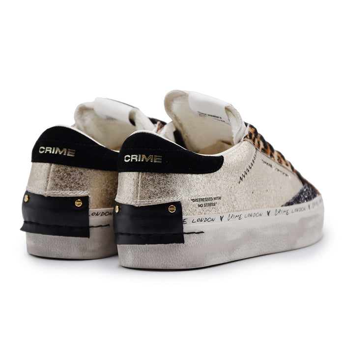 Crime London Sneakers Donna Distressed Platform Pelle Platino