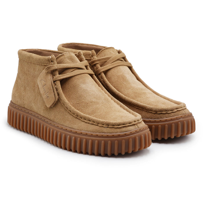 Polacchino Clarks Originals Uomo Torhill Hi Pelle Camoscio Beige