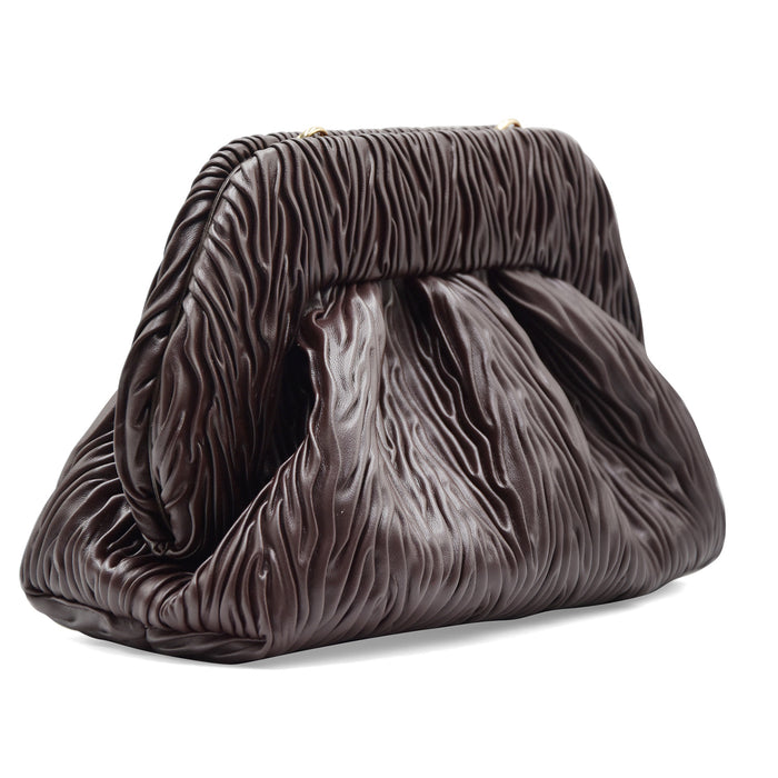 Borsa Themoirè Bios Medium Baguette Apple Fabric Chocolate Plum