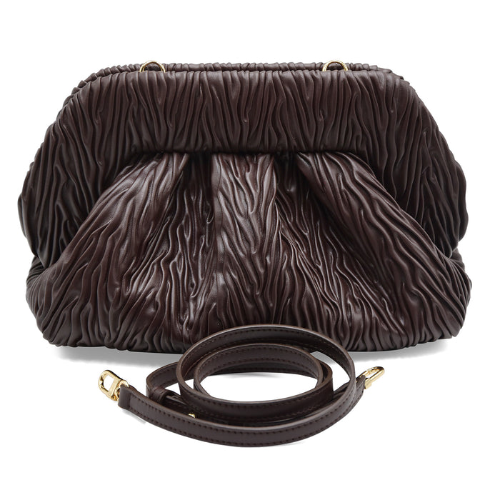 Borsa Themoirè Bios Medium Baguette Apple Fabric Chocolate Plum