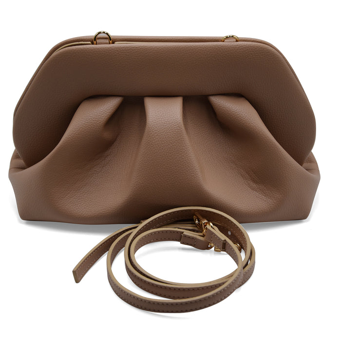 Borsa THEMOIRè Bios Medium Vegan Fabric Bottolato Tortora Corn