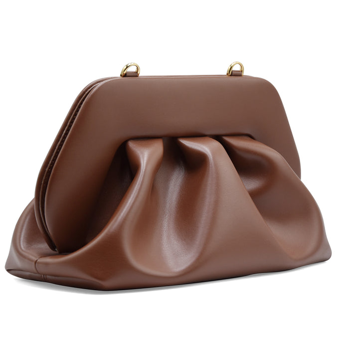 Borsa THEMOIRè Bios Medium Marrone Vegan Fabric Friar Brown