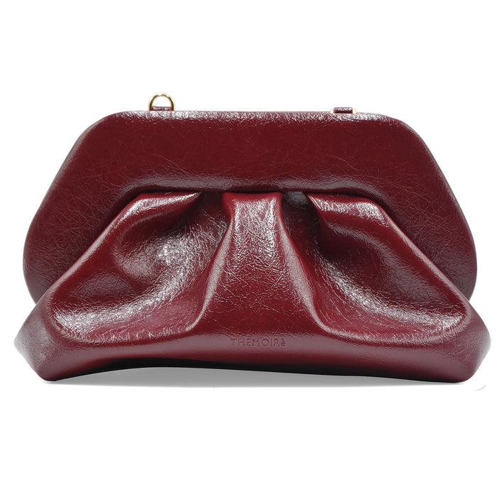 Borsa THEMOIRè Bios Medium Donna Bordeaux Effetto Crinkle Lux