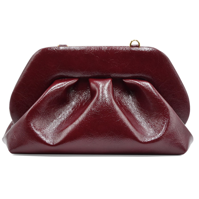 Borsa THEMOIRè Bios Medium Donna Bordeaux Effetto Crinkle Lux
