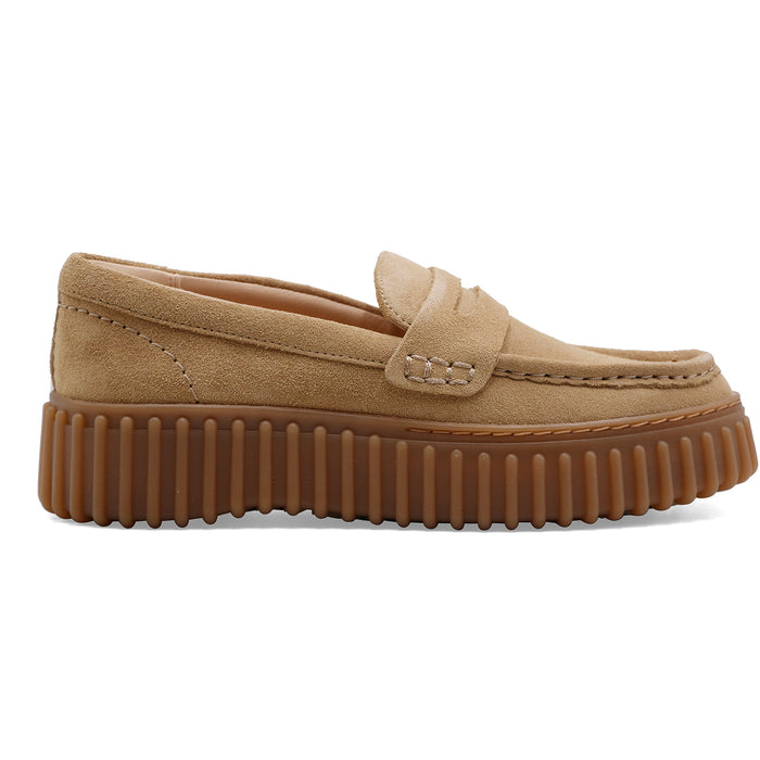 Mocassini Clarks Torhill Penny Donna Pelle Scamosciata Sabbia