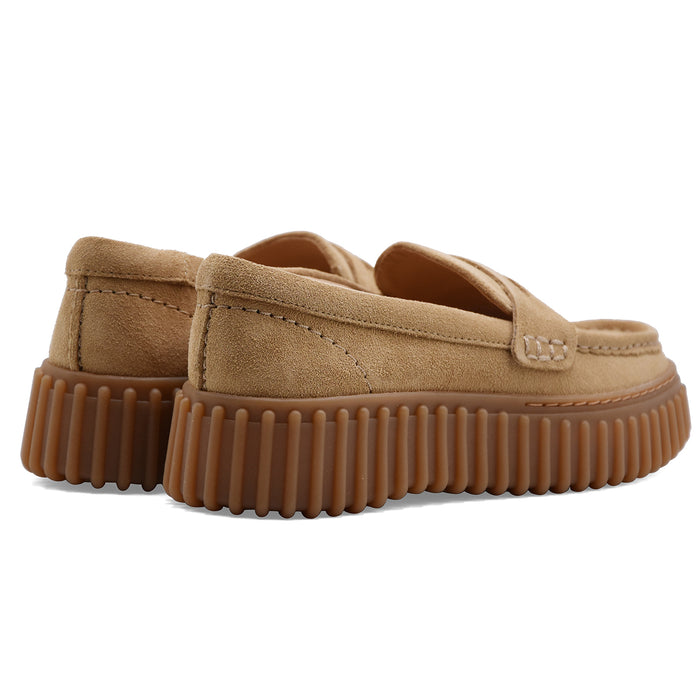 Mocassini Clarks Torhill Penny Donna Pelle Scamosciata Sabbia