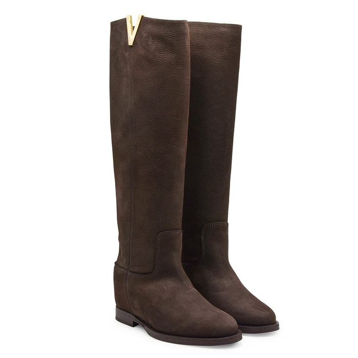 Stivali Via Roma 15 Donna DESIRE Camoscio Testa Di Moro E V Oro