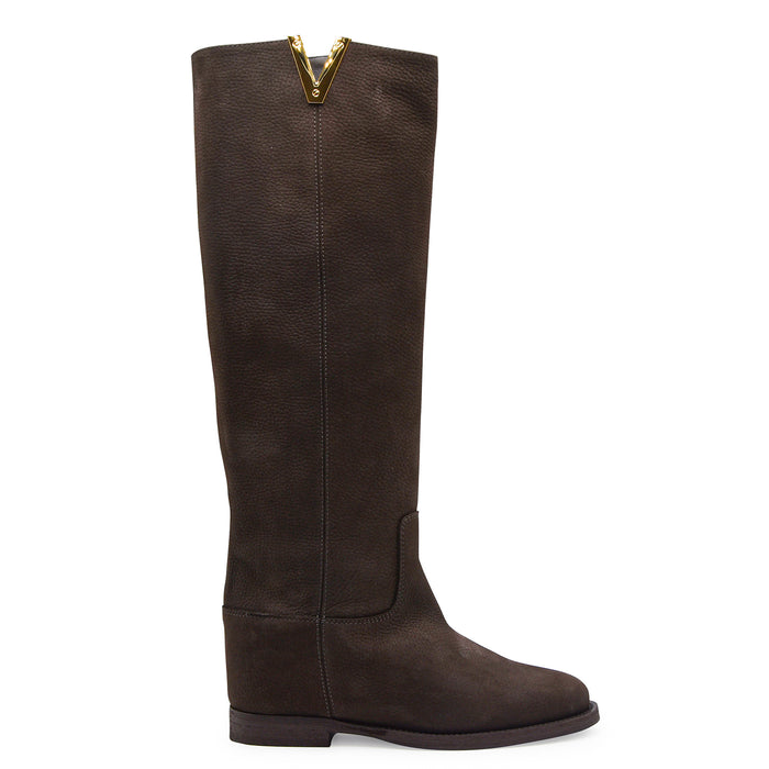 Stivali Via Roma 15 Donna DESIRE Camoscio Testa Di Moro E V Oro