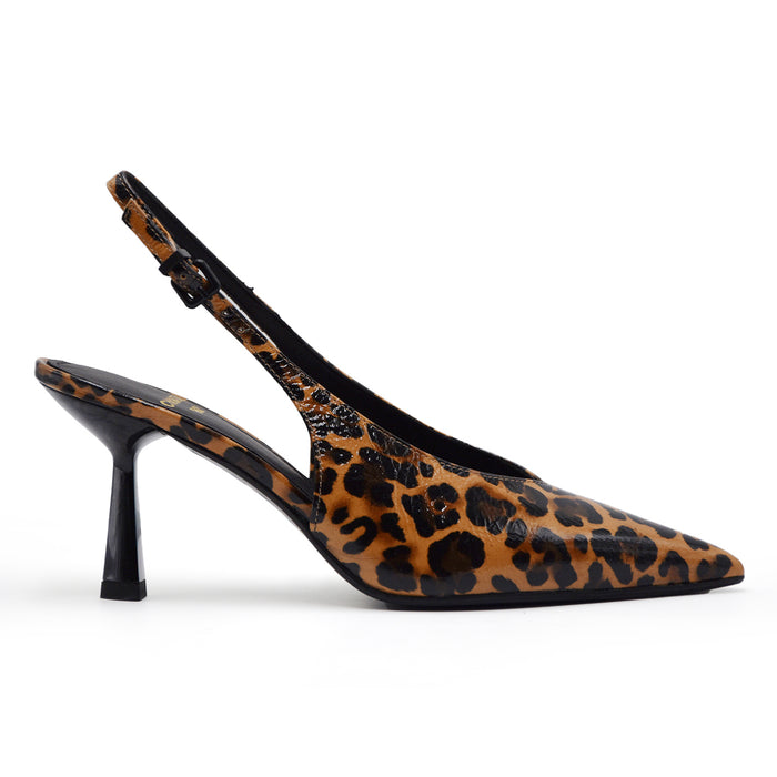 Slingback Chantal 1962 Donna Pelle Leopardata Silhouette A Punta