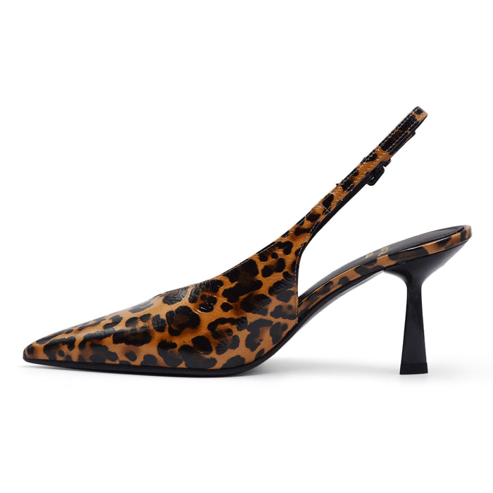 Slingback Chantal 1962 Donna Pelle Leopardata Silhouette A Punta
