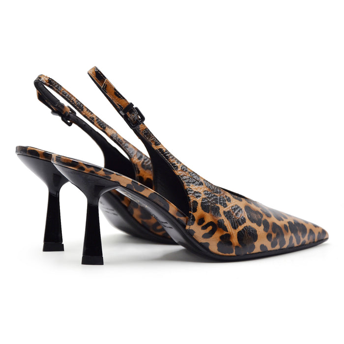 Slingback Chantal 1962 Donna Pelle Leopardata Silhouette A Punta