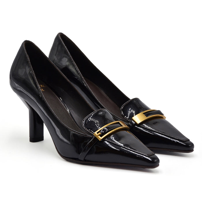 Décolleté Chantal 1962 Donna Pelle Verniciata Testa Di Moro