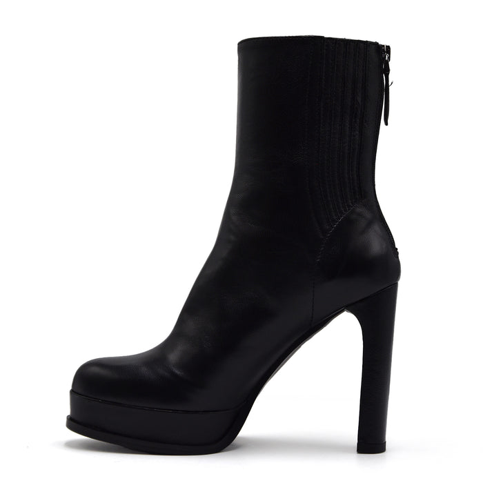 Stivaletti Donna Chantal 1962 Nero Tacco Alto Plateau Grintoso