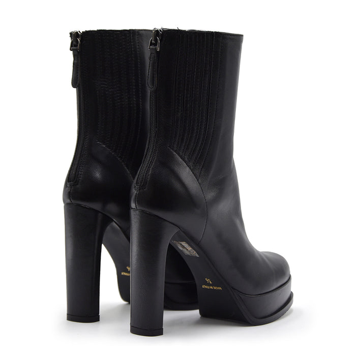 Stivaletti Donna Chantal 1962 Nero Tacco Alto Plateau Grintoso