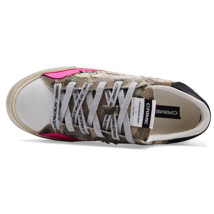 Women's Crime Distressed Deconstructed Camo Stardust Sneakers