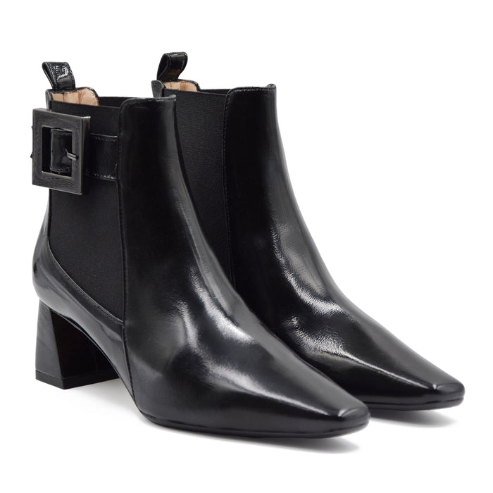 Stivaletti Matteo Pitti Donna 2912 Nero Con Cinturino Regolabile