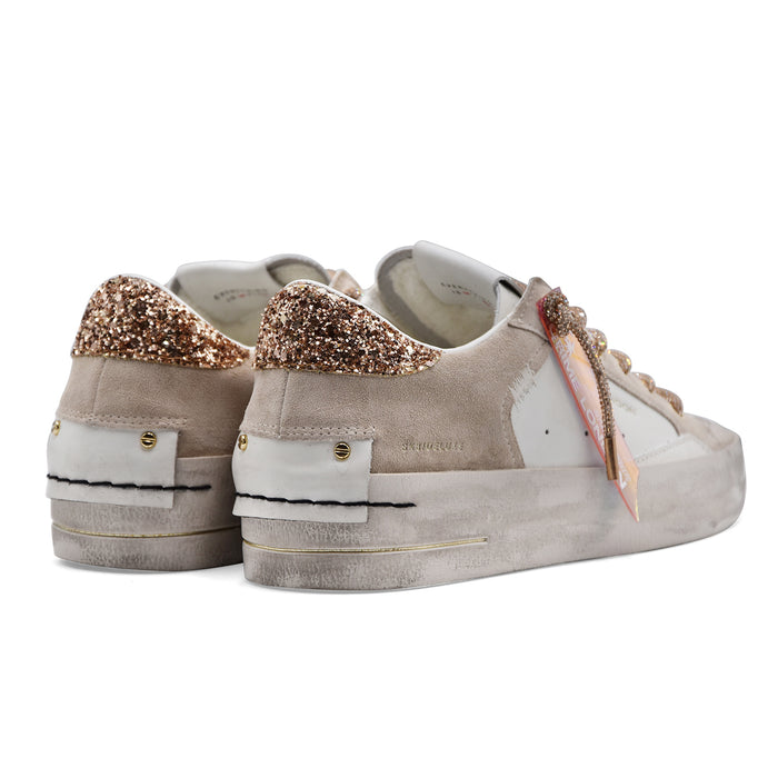 Women's Crime London Sk8 Deluxe Wedge Champagne Dust Gold Sneakers