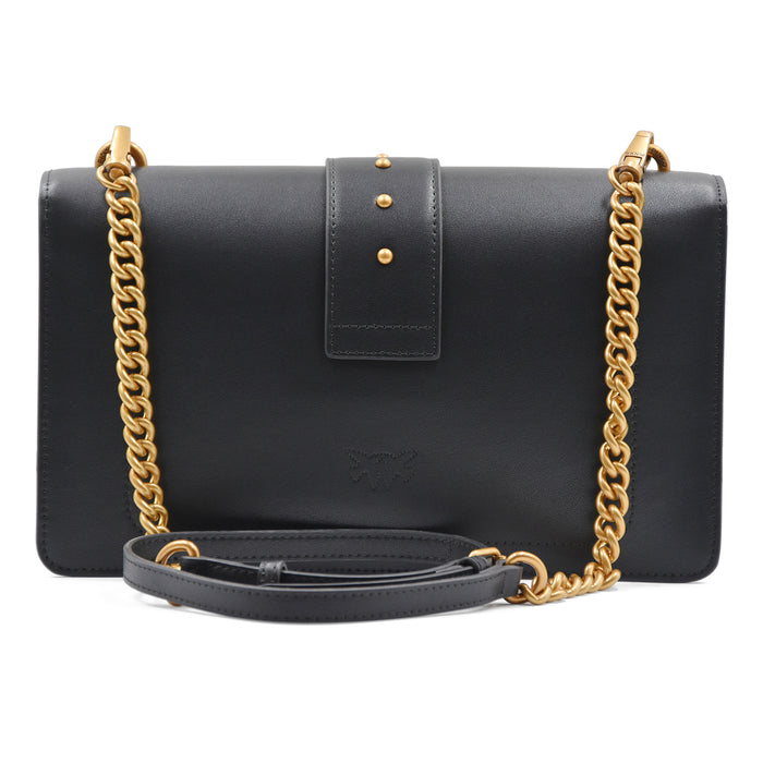 Borsa Pinko Donna Love One Classic Nero Con Logo Dorato Iconico