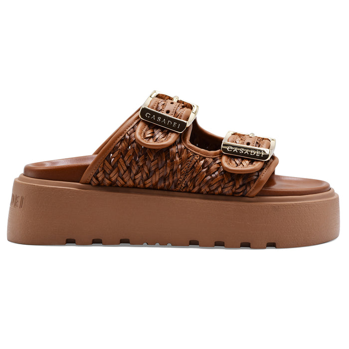Sandali Donna Casadei Birky Suncity Marrone Havana Made In Italy