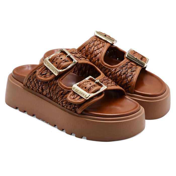 Sandali Donna Casadei Birky Suncity Marrone Havana Made In Italy