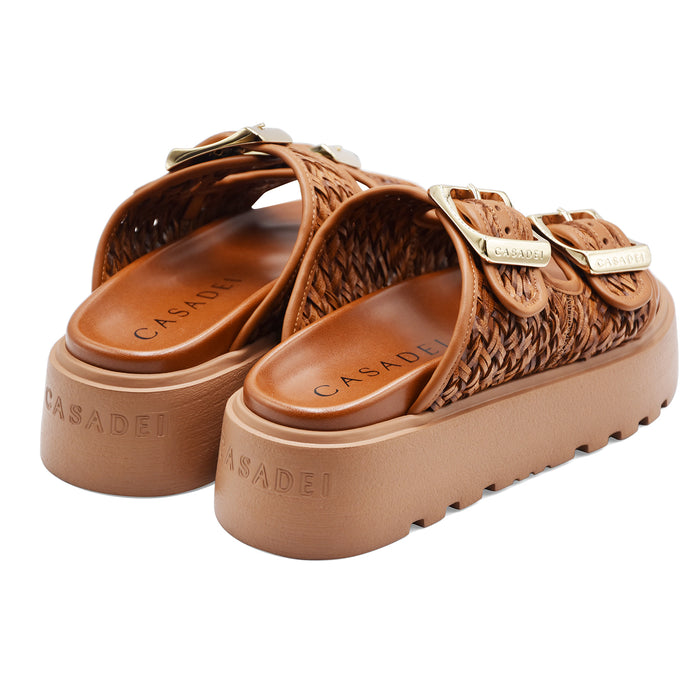 Sandali Donna Casadei Birky Suncity Marrone Havana Made In Italy
