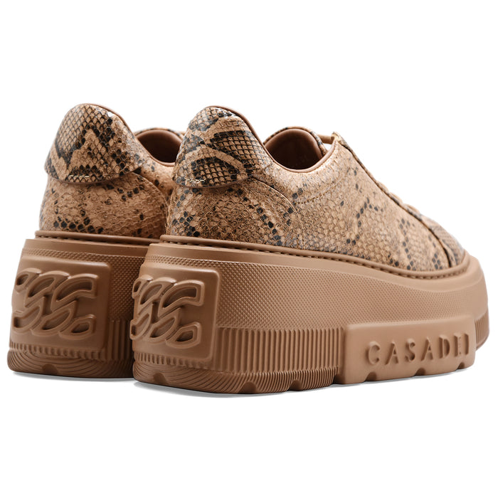 Sneakers Casadei Donna Nexus Basilisco Natur Zeppa Ultraleggera