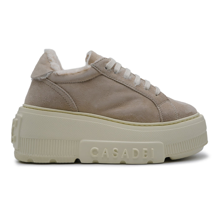 Sneakers Casadei Donna Nexus Alpsenales Iceberg In Suede Beige