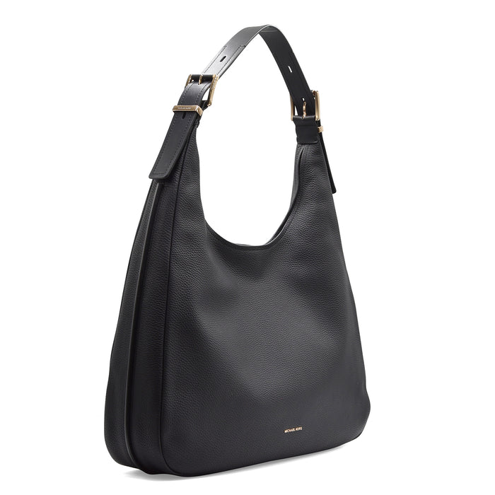 Borsa Michael Kors Nolita Hobo Grande Nera In Pelle Martellata