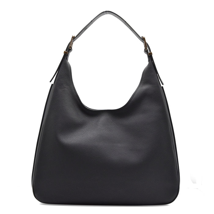 Borsa Michael Kors Nolita Hobo Grande Nera In Pelle Martellata