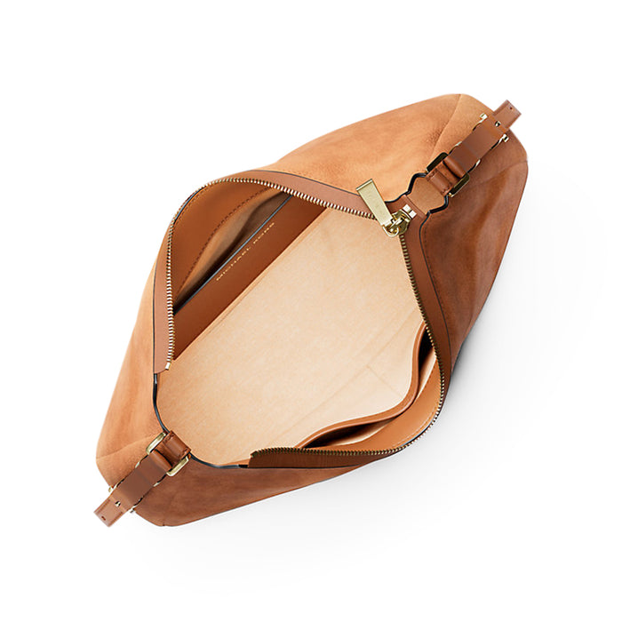Michael Kors Borsa Donna Nolita Pelle Cammello Dettagli In Oro