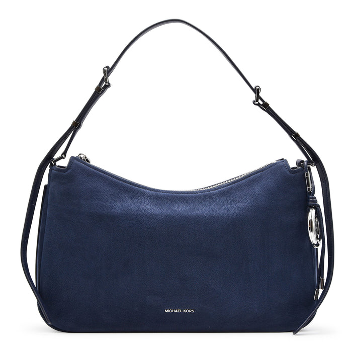 Borsa Donna Michael Kors Nolita Media Nabuk Blu Con Tracolla