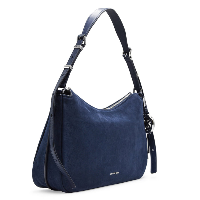 Borsa Donna Michael Kors Nolita Media Nabuk Blu Con Tracolla