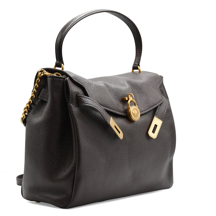 Borsa Michael Kors Hamilton Grande Donna Cioccolato Pelle Oro