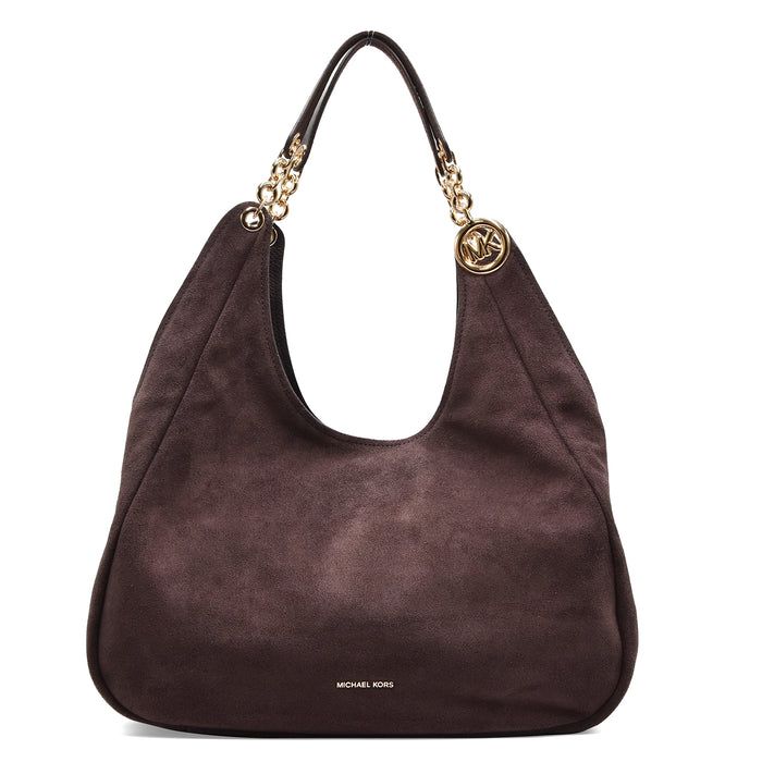 Borsa Michael Kors Ellie Large Donna Suede Marrone Cioccolato