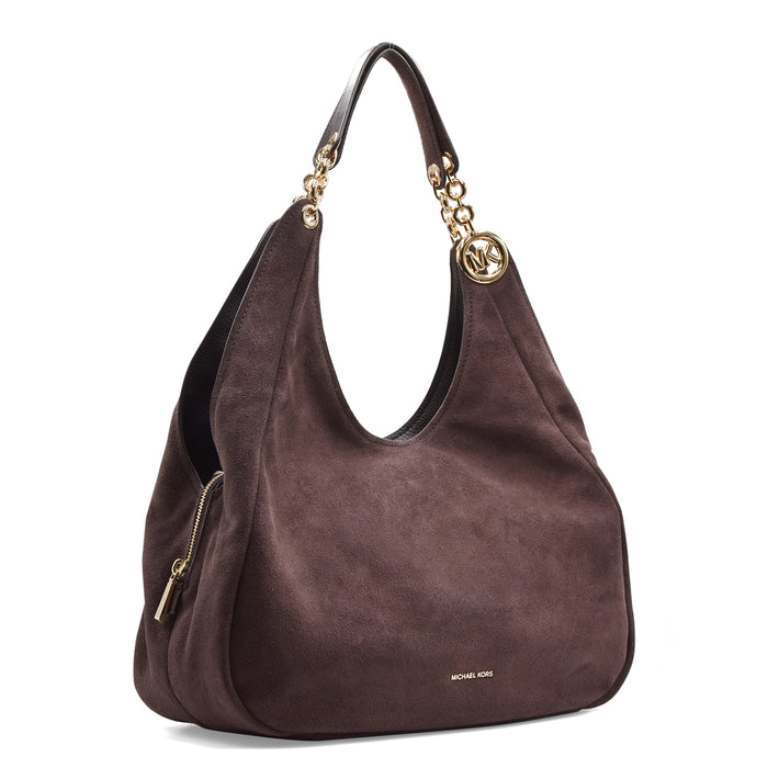 Borsa Michael Kors Ellie Large Donna Suede Marrone Cioccolato
