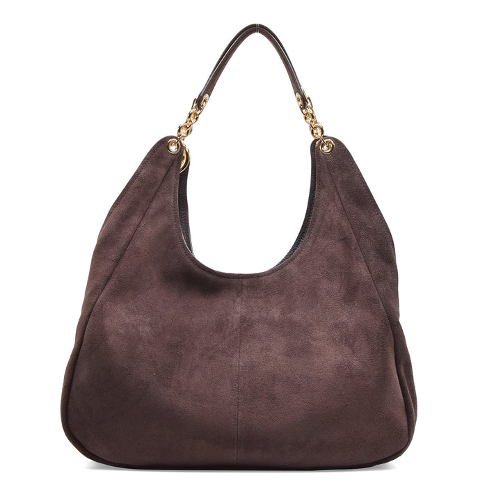 Borsa Michael Kors Ellie Large Donna Suede Marrone Cioccolato