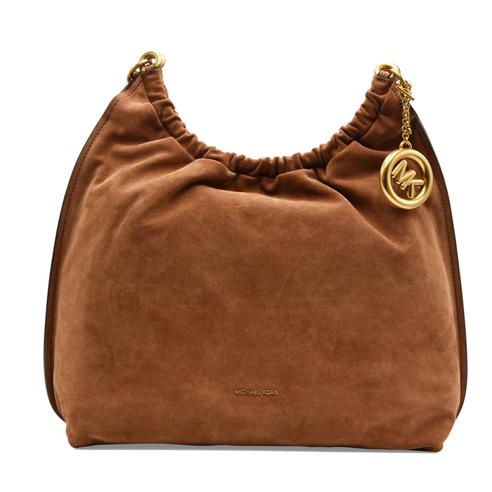 Borsa Michael Kors Shoulder Bag Indie In Pelle Luggage Marrone